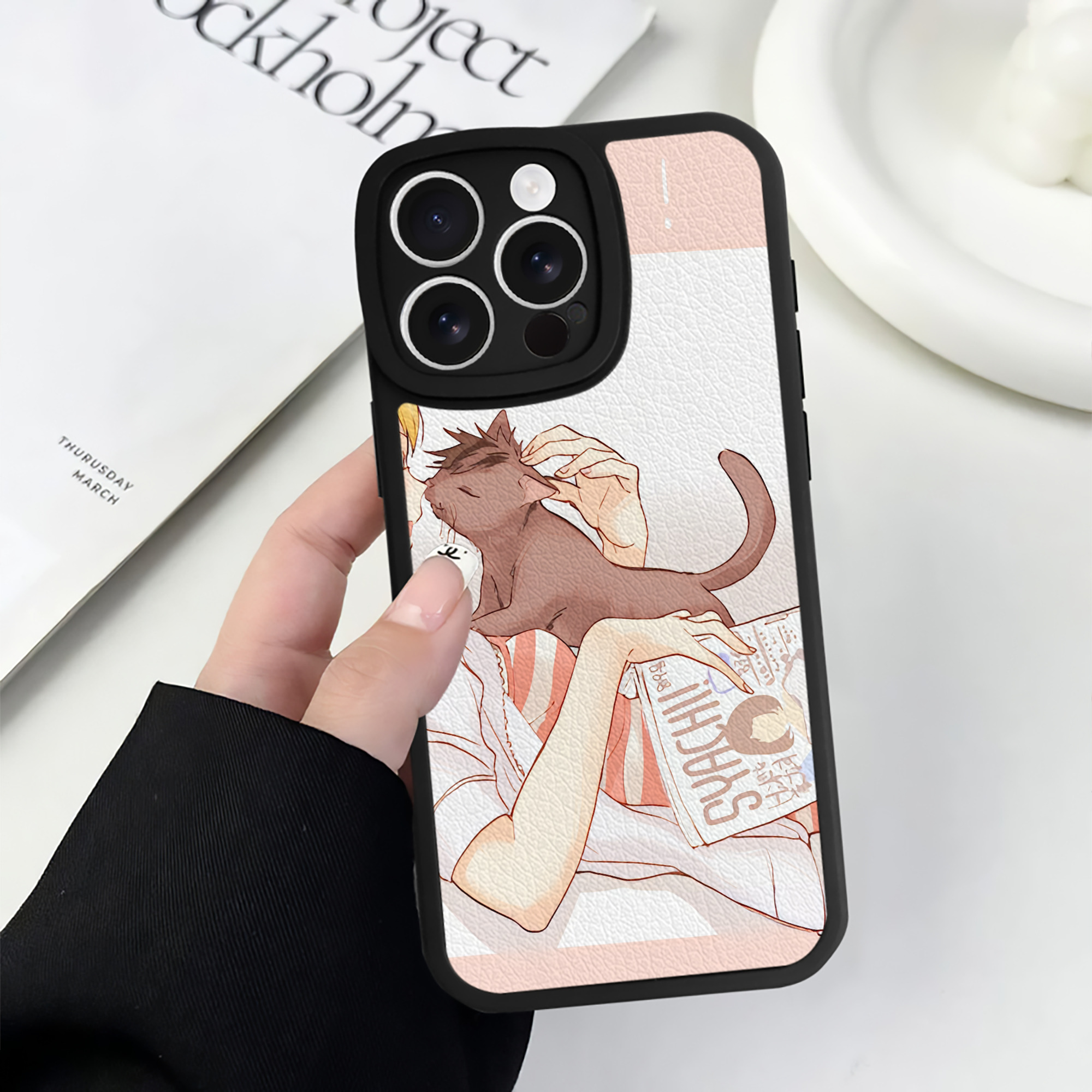 （画像用） ハイキュー!! Haikyu!! 【iPhone 16シリーズ対応】シリコンスマホケース（レザー調） 材質：シリコン